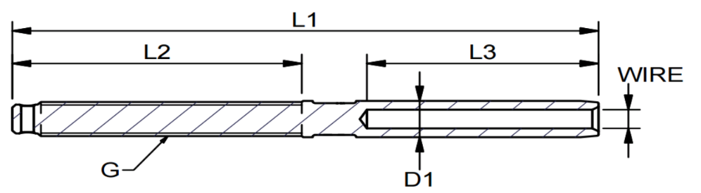 Bluewave Thread terminal 7/16" for 7mm wire (RH)