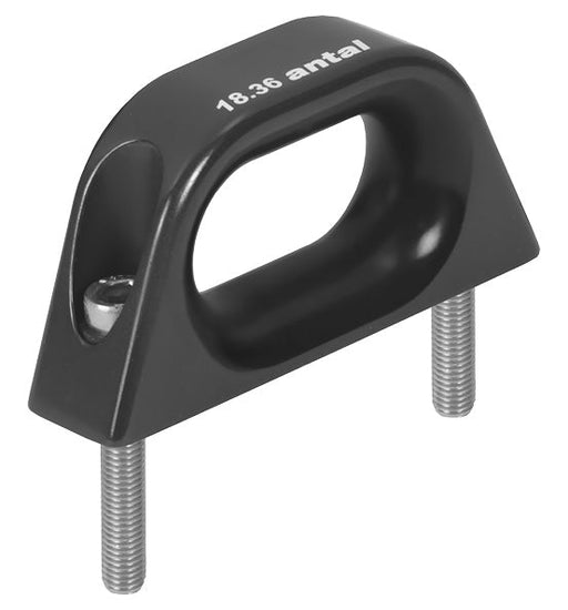 Antal R18.36  Double deck ring realized in hard black anodized aluminum, hole Ø 18