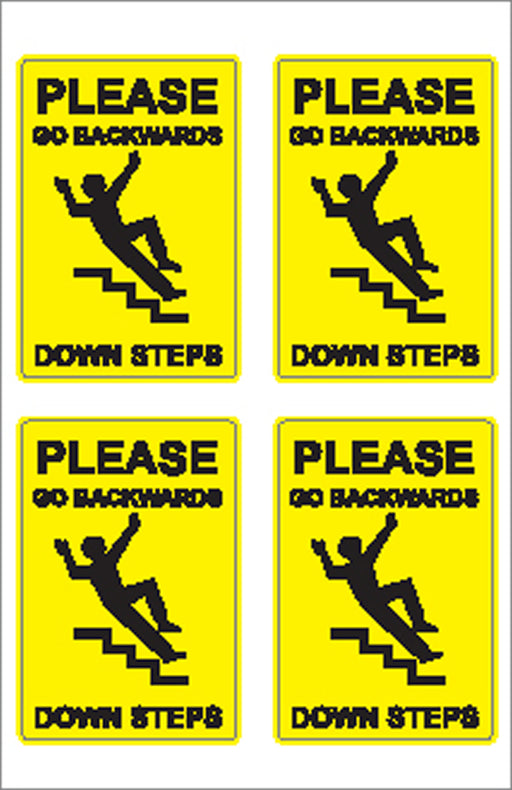 Boat Sticker - Please go backwards steps (S)