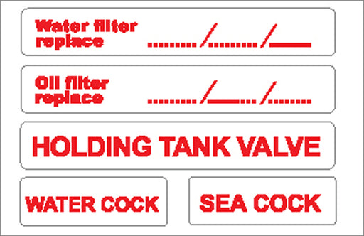 Boat Sticker - Water Filter/Oil Filter (S)