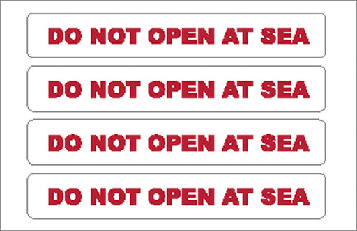 Boat Sticker - Do not open at sea (S)