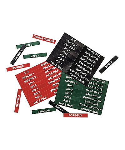 Antal  513/E   English Stickers. A set of 54 stickers is provided for an easy indication of manoeuvres; colours: red, green and black.