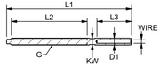 Bluewave Thread Terminal long 5/8 for 8 mm and 5/16 wire