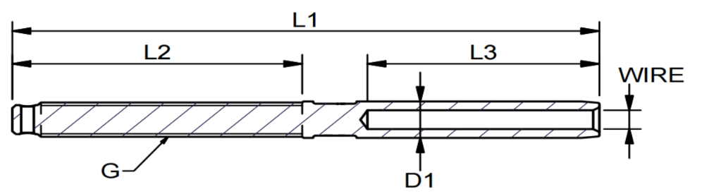 Bluewave Thread terminal 1/2" for 7mm wire (LH)