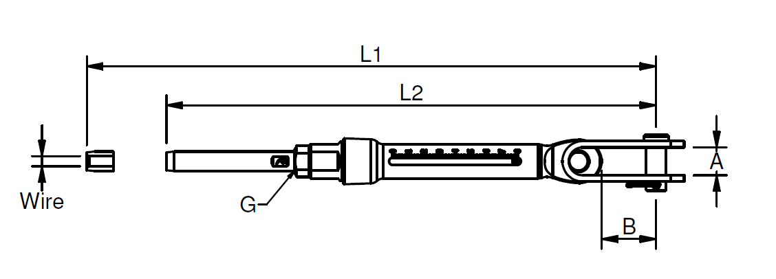 Bluewave MRT rigging screw 5/16 for 5 mm wire