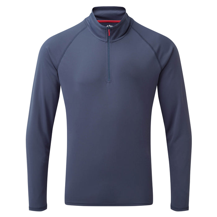 Gill Men's UV Tec Long Sleeve Zip Tee Ocean