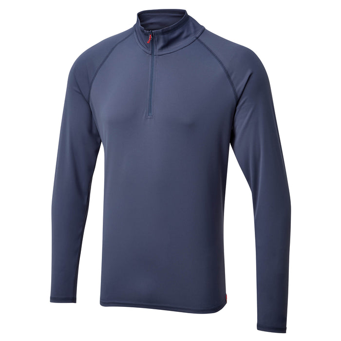 Gill Men's UV Tec Long Sleeve Zip Tee Ocean