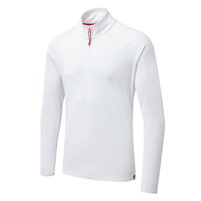 Gill Men's UV Tec Long Sleeve Zip Tee White