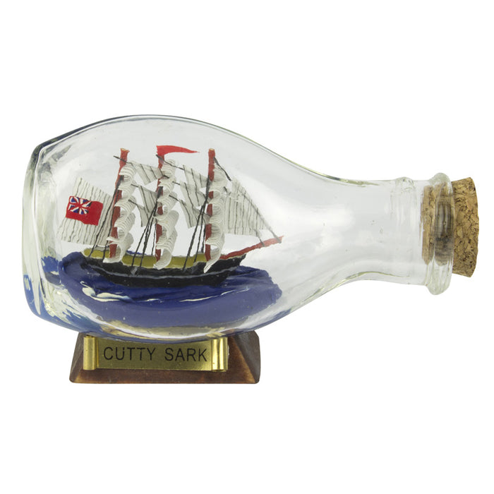 Cutty Sark Ship-in-Bottle 3-sided 9cm