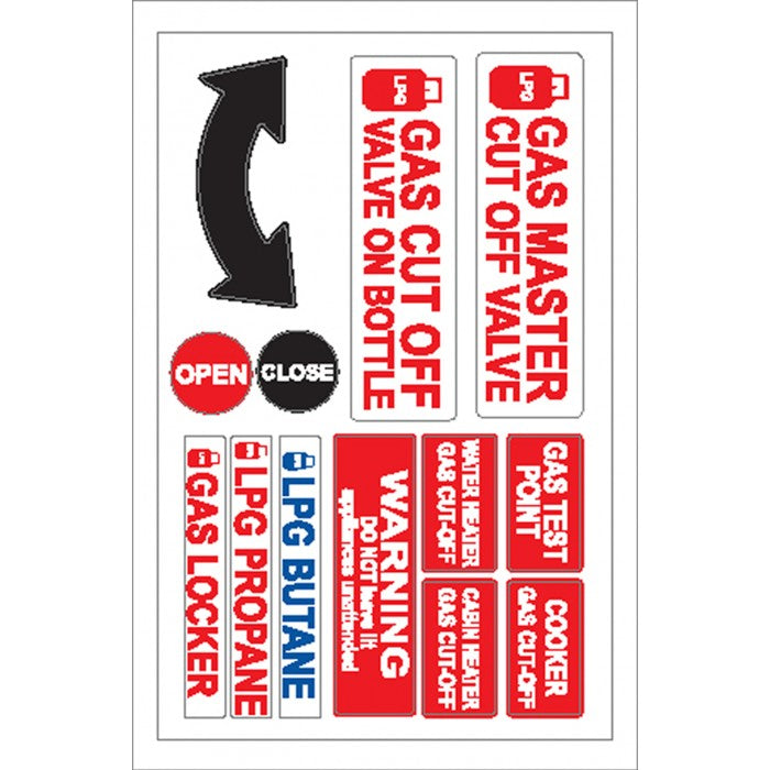 Boat Sticker - Gas master cut off (L)