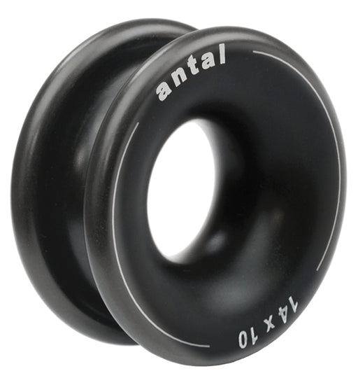 Antal  R14.10 Ring realized in hard black anodized aluminum, hole Ø 14