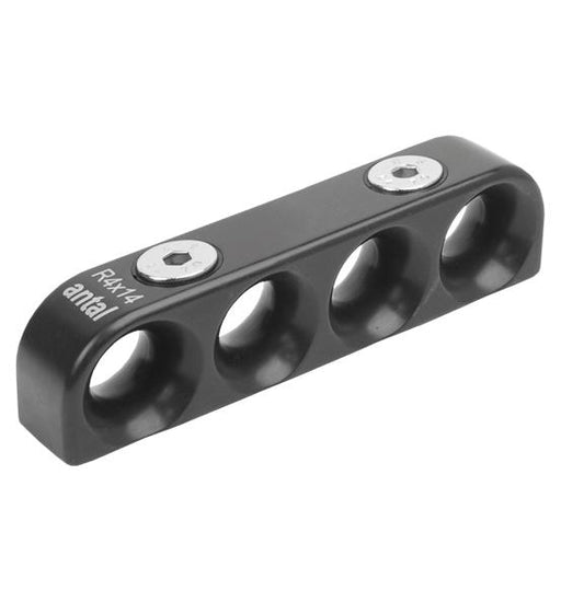 Antal R4.14  MRO with 4 holes realized in hard black anodized aluminum, For line Ø 12