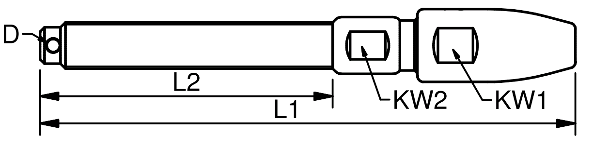 Bluewave Swageless cone thread terminal 1/2 