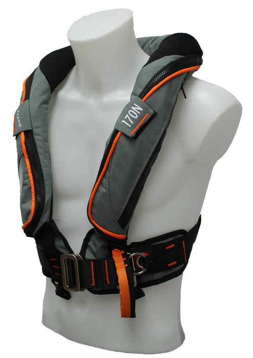 Team O Backtow 170N OFFSHORE Lifejacket Deck Harness in Grey